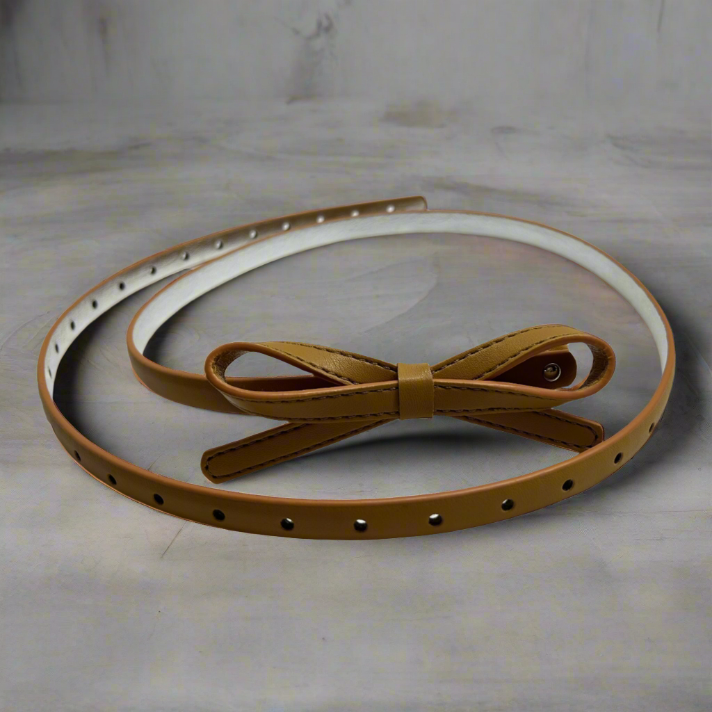 Ribbon Belt in Brown