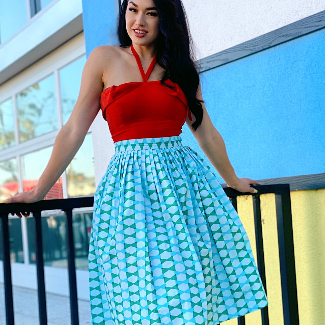 Gloria Pleated Retro Circle Skirt