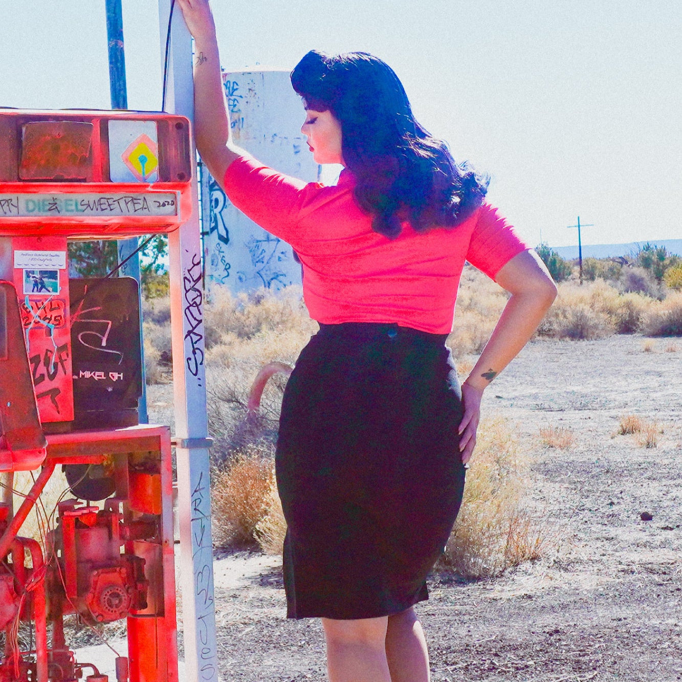 Brooklyn Pencil Skirt in Black