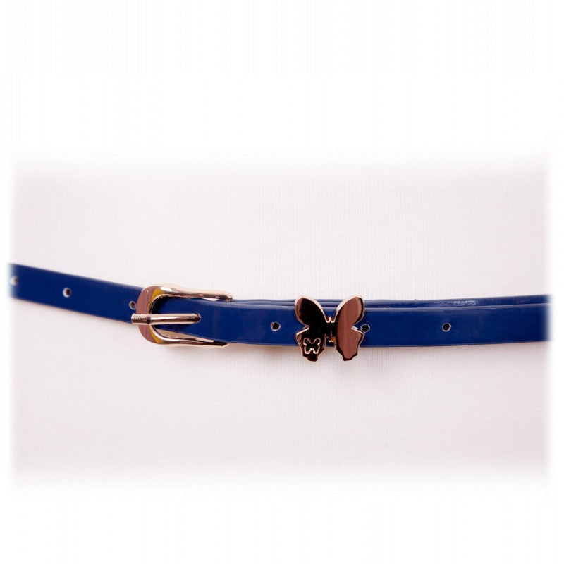 Vegan Leather Belt with Butterfly Accents