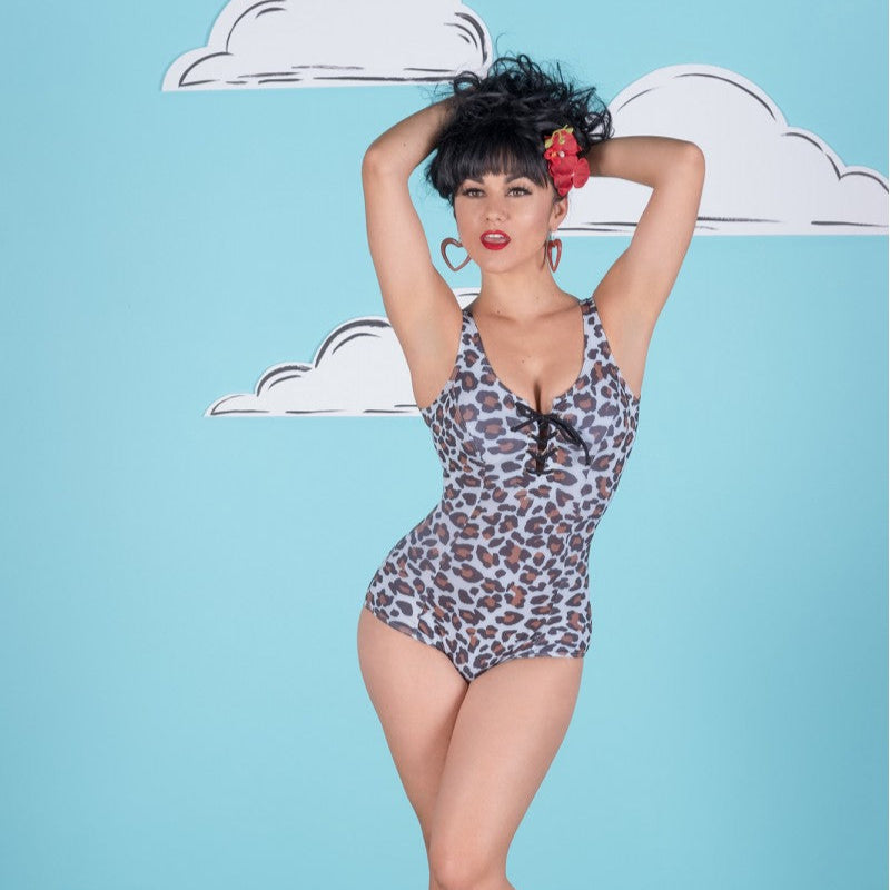 Snow Leopard One Piece Swimsuit